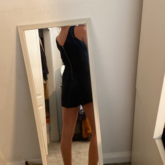 Black Romper with Gold Zipper - Picture 3 of 5